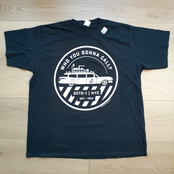 Ghostbusters Ecto 1 Who You Gonna Call? - New 2XL Black T-Shirt - Picture 1 of 4
